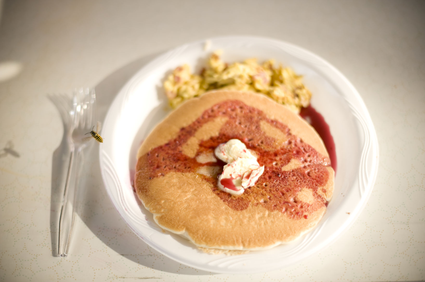 Chokecherry pancakes